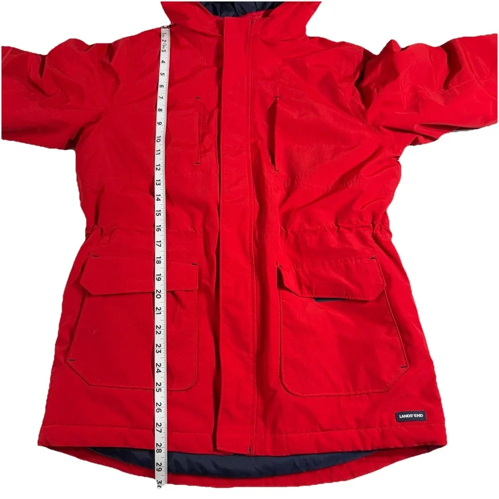 Lands' End 3 In‎ 1  Winter Coat Hooded Puffer Jacket Grow-A-Longs Size L 14H-16H